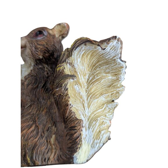 Hand-Painted Resin Squirrel Figurine Holding Acorn Woodland Animal Decor - Picture 5 of 8